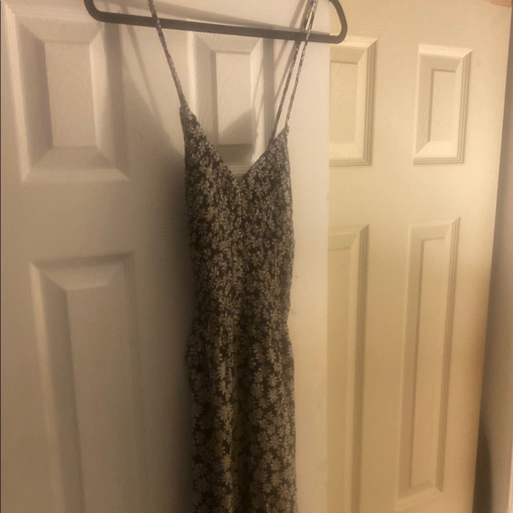 American Eagle Outfitters Brown and Black Slip Maxi Dress